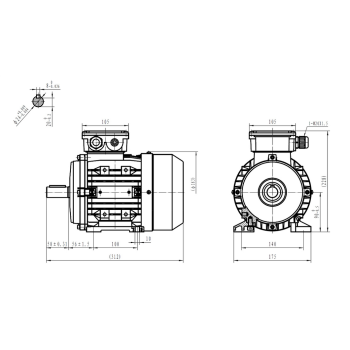 Silnik elektryczny 0,75kW 900 obr/min. 90B3